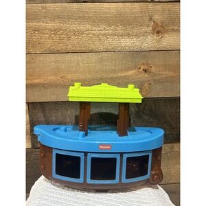 Fisher-Price Little People Noahs Ark Boat Playset Blue Brown 2005 BOAT ONLY